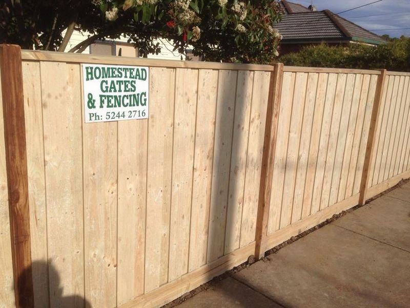 Finished paling fence in natural treated pine